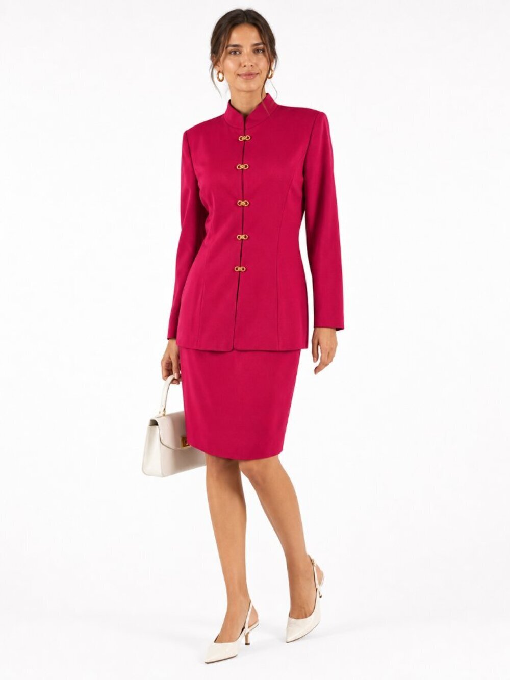 Kasper for A.S.L. Pink Jacket Dress Suit Style One-Piece Size 6